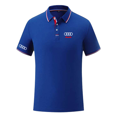 Polo Tennis Audi Homme 2022 Coton Col Contrasté Slim Fit Manche Courte